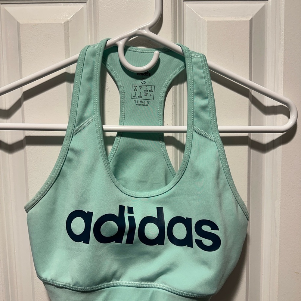 Adidas Light Green Climalite Sports Bra